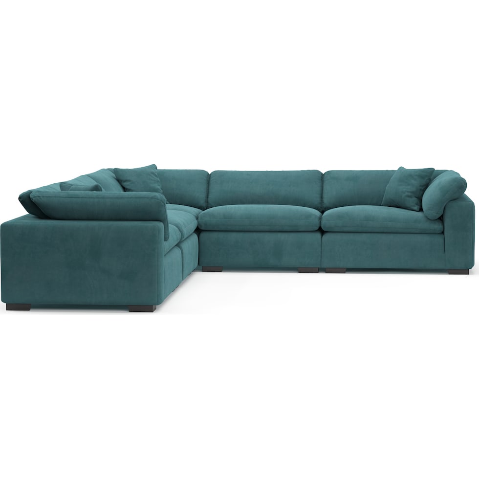 plush bella peacock sectional   