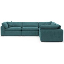 plush bella peacock sectional   