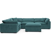 plush bella peacock sectional   