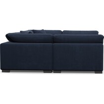 plush blue  pc sectional   