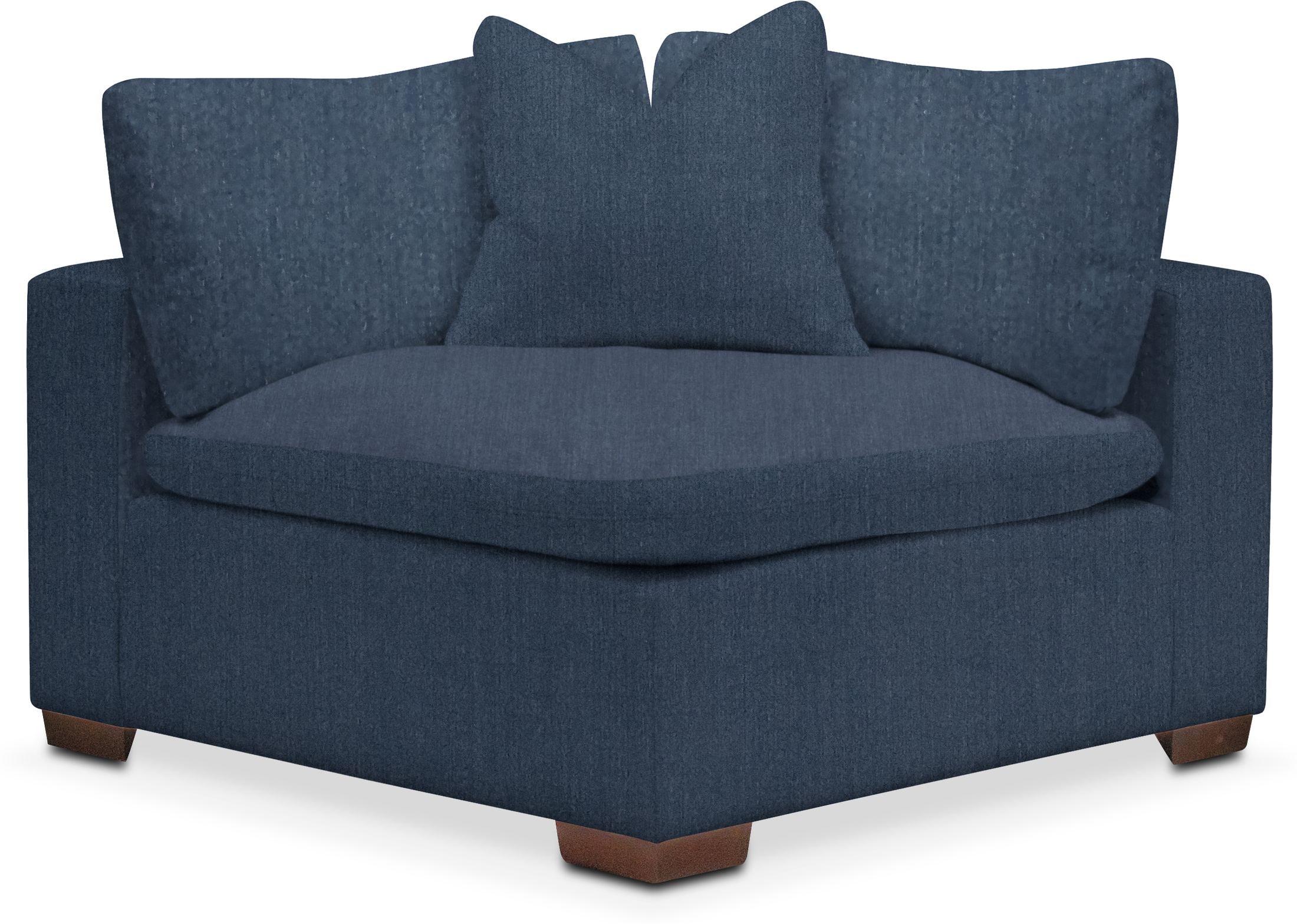 Plush Feathered Comfort Performance Fabric Corner Chair Peyton Navy