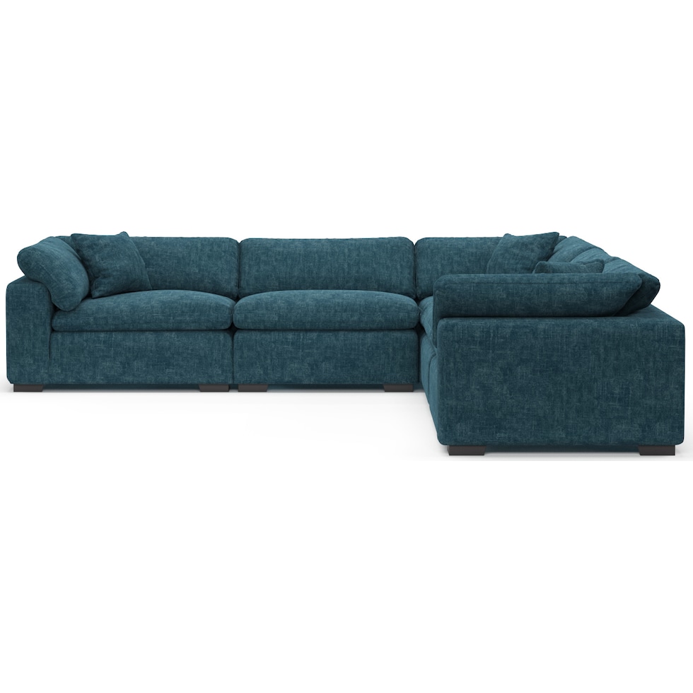 plush blue sectional   