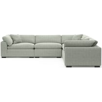 plush blue sectional   