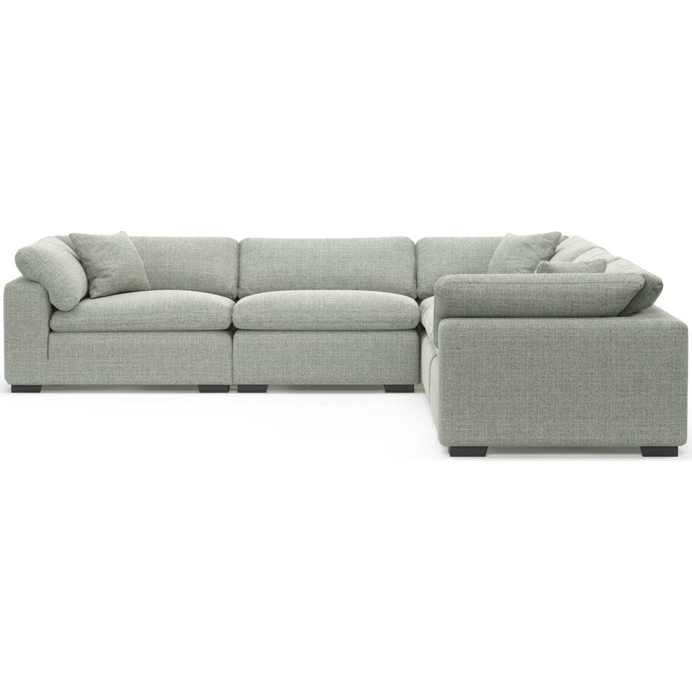 plush blue sectional   