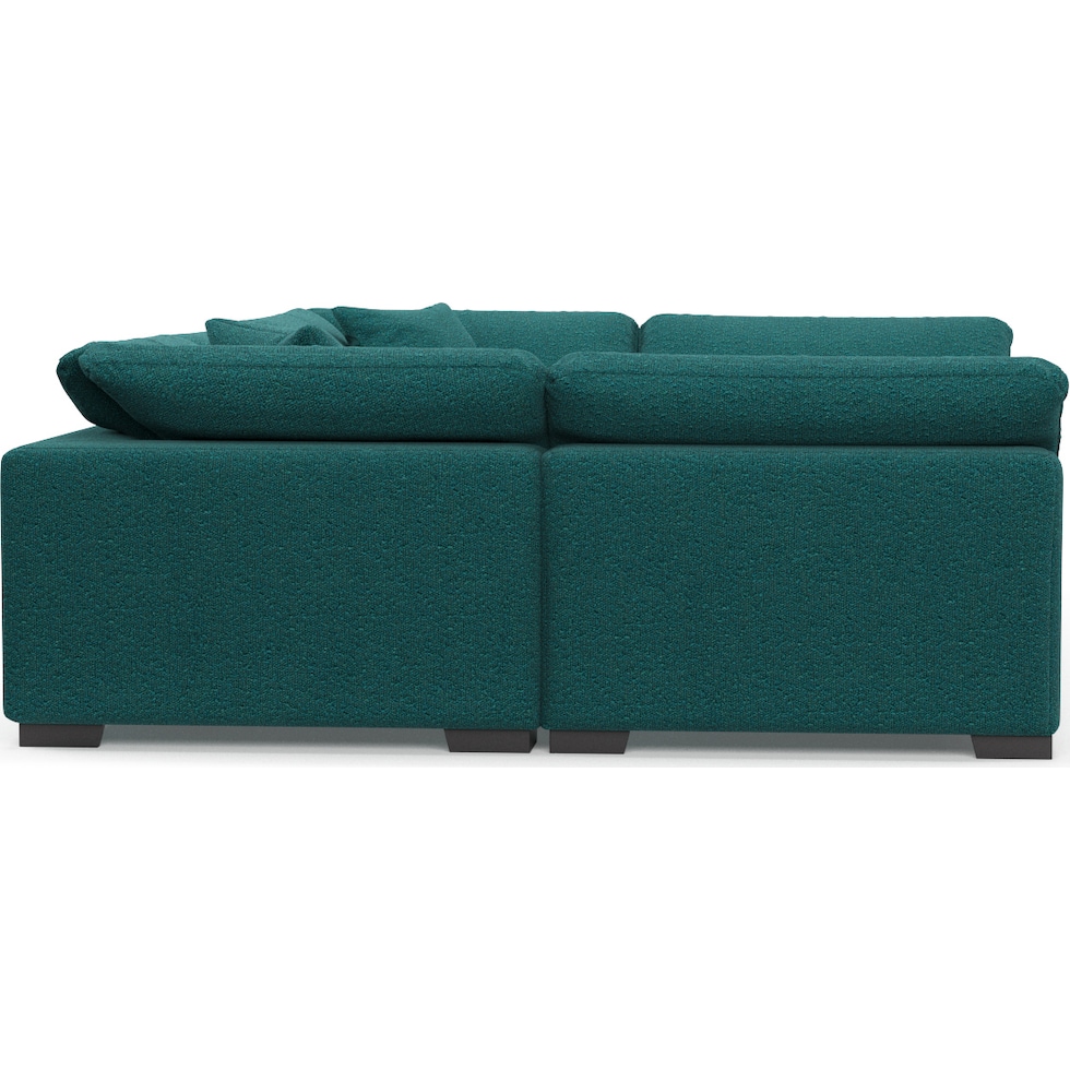 plush blue sectional   