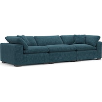 plush blue sofa   