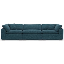 plush blue sofa   