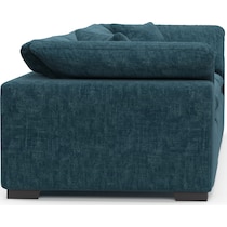 plush blue sofa   