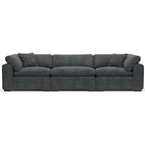 plush blue sofa   