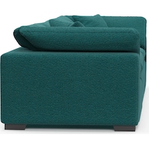 plush blue sofa   