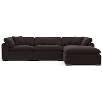 plush dark brown  pc living room   