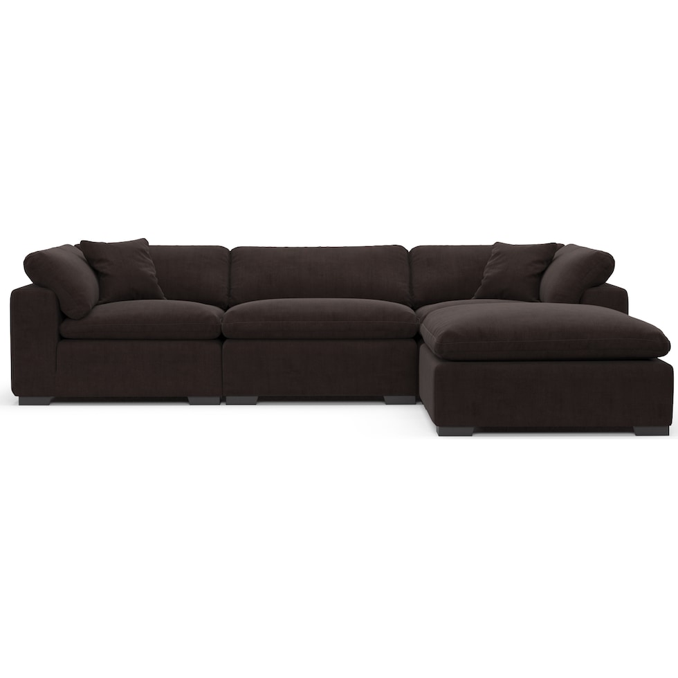 plush dark brown  pc living room   
