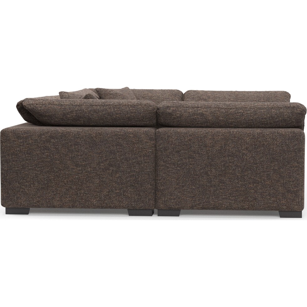 plush dark brown sectional   