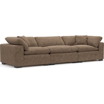 plush dark brown sofa   