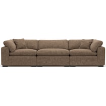 plush dark brown sofa   