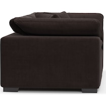 plush dark brown sofa   