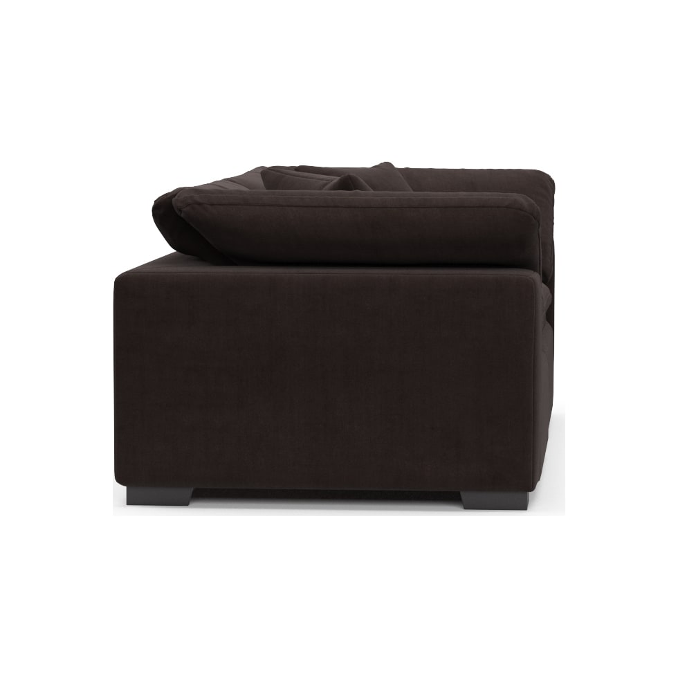 plush dark brown sofa   