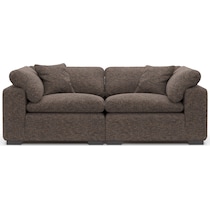 plush dark brown sofa   