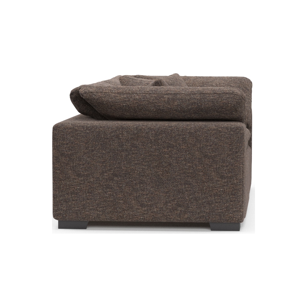 plush dark brown sofa   