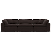 plush dark brown sofa   