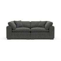 plush gray  pc sectional   