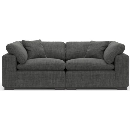 Plush Core Comfort 2-Piece Sectional - Milford Charcoal