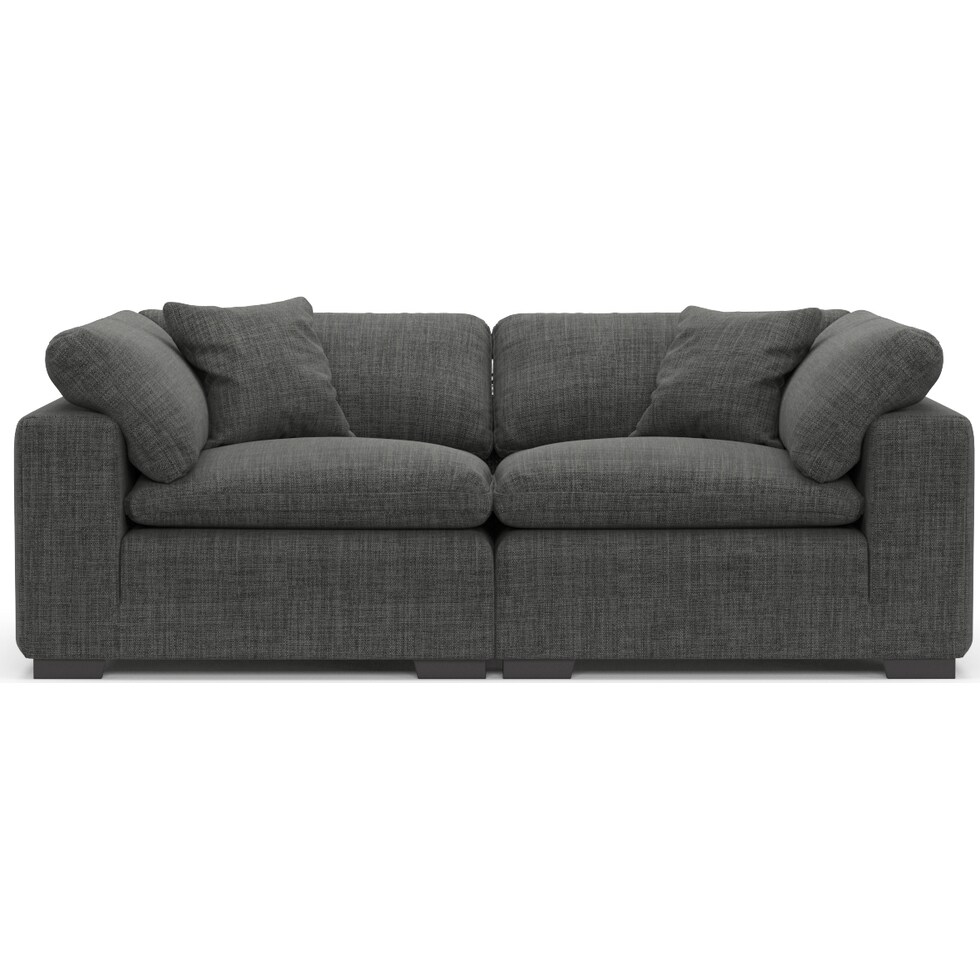 plush gray  pc sectional   