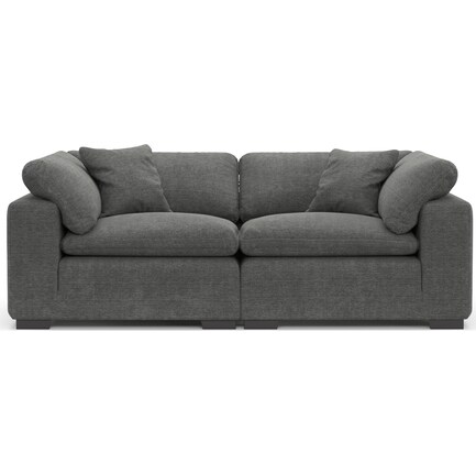 Plush Feathered Comfort 2-Piece Sectional - Depalma Charcoal