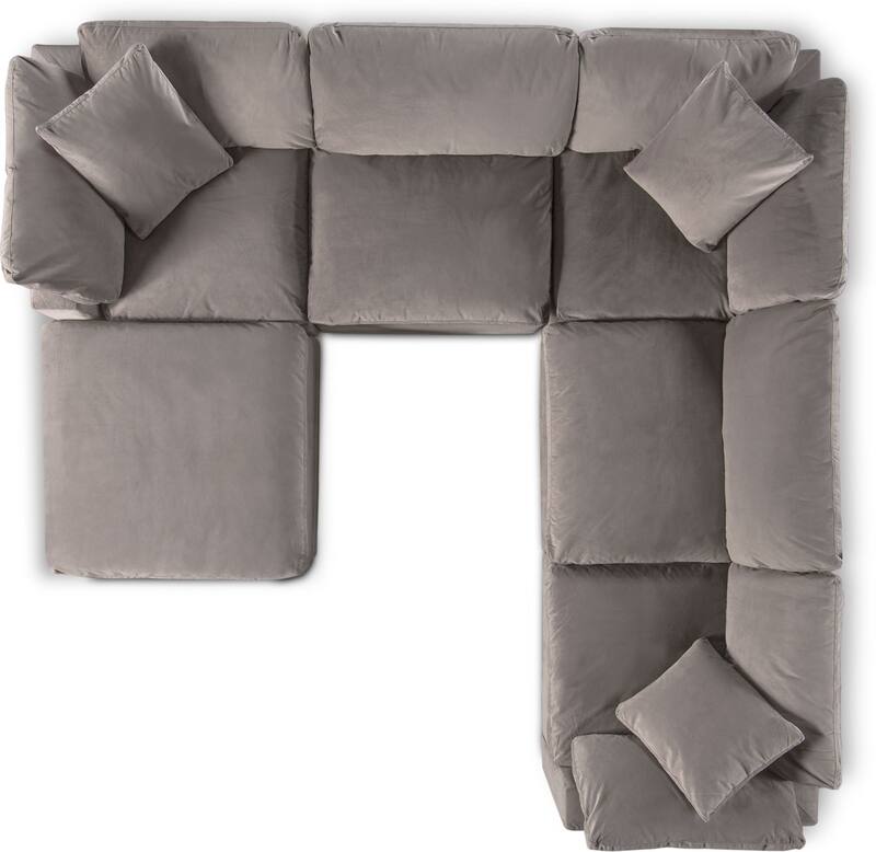 Plush 5Piece Sectional with Ottoman Value City Furniture