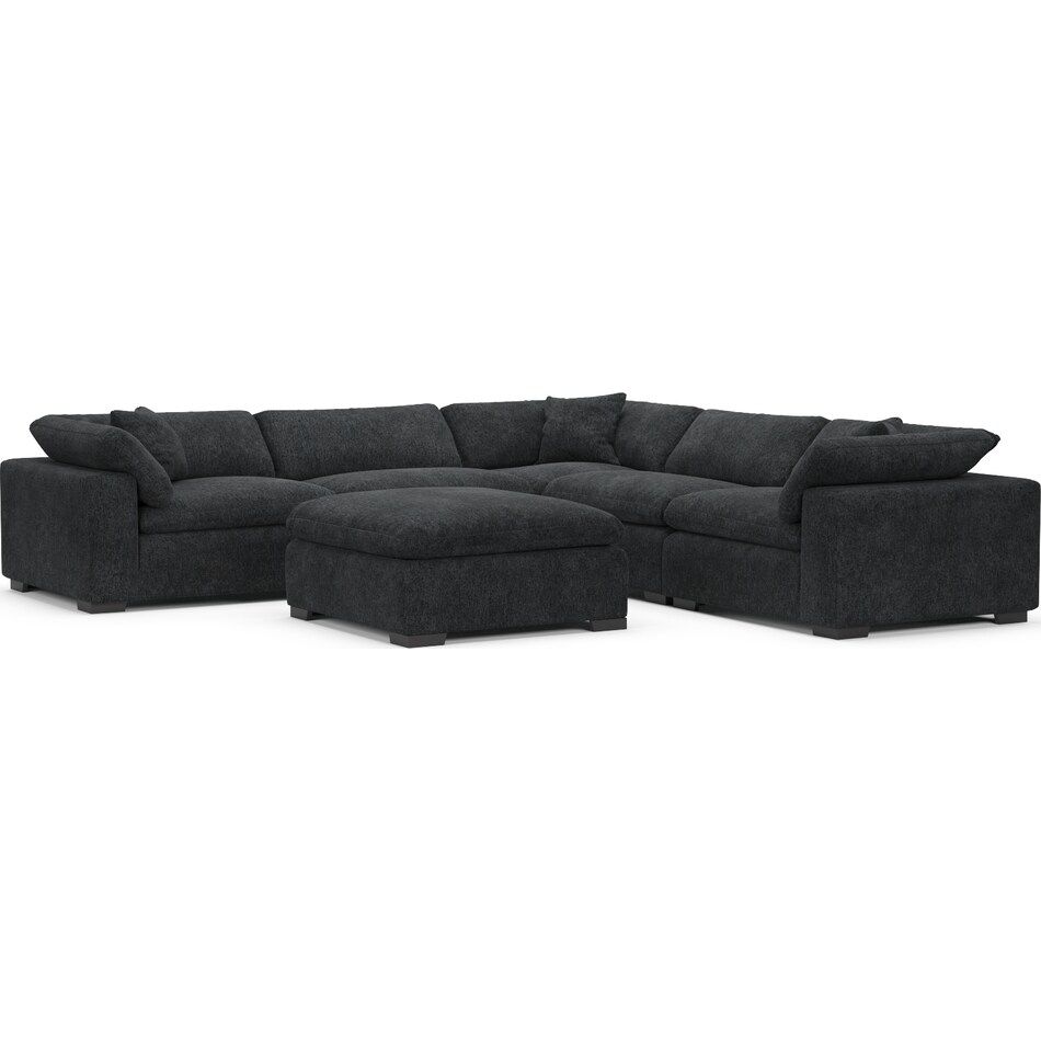 Plush 5Piece Sectional with Ottoman Value City Furniture