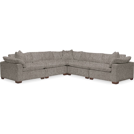 Plush 5 Piece Sectional With Ottoman Value City Furniture