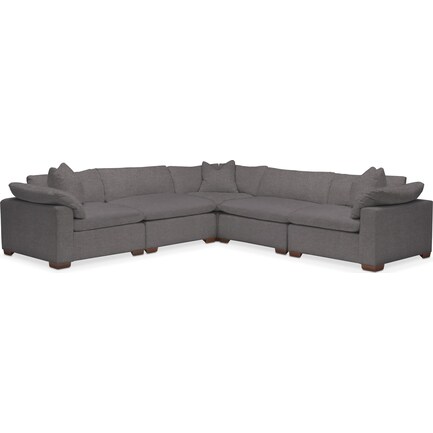 Plush 5 Piece Sectional With Ottoman Value City Furniture