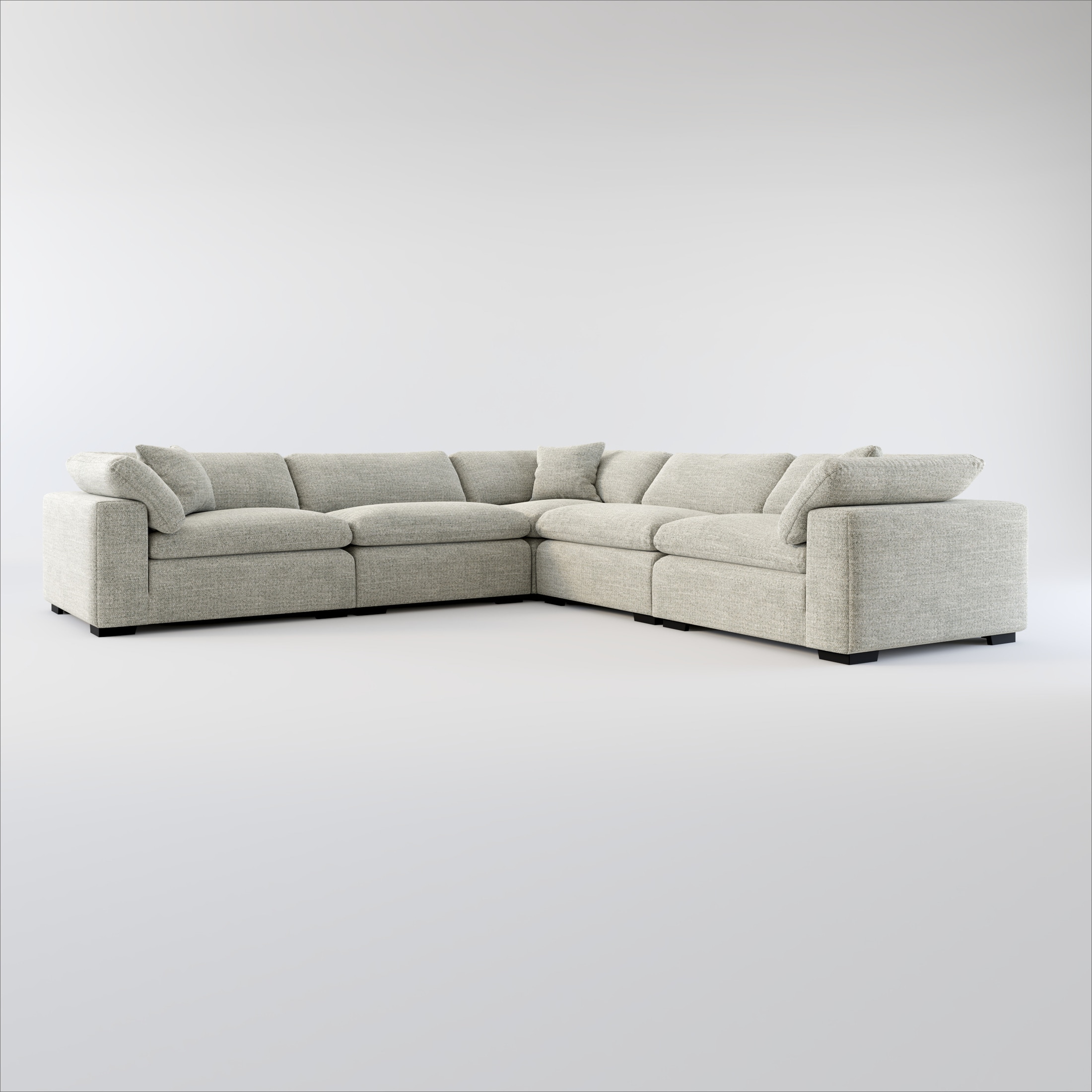 Plush Feathered Comfort 5-Piece Sectional - Pandora Pepper | Value City ...