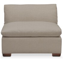 plush gray armless chair   