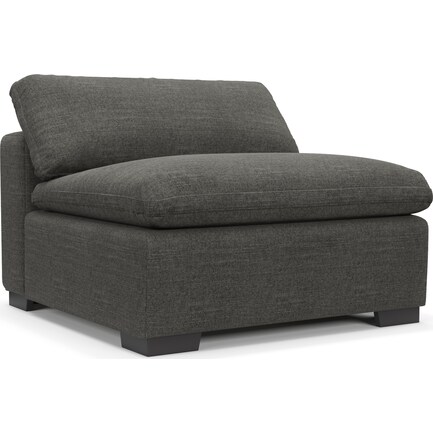 Plush Core Comfort Armless Chair - Curious Charcoal