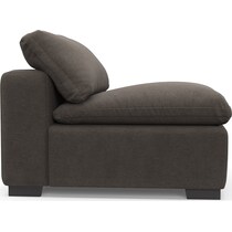 plush gray armless chair   