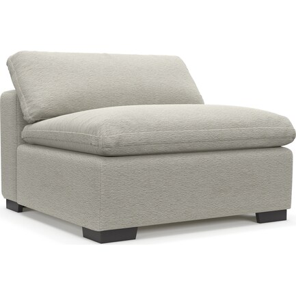 Plush Core Comfort Armless Chair - Everton Grey