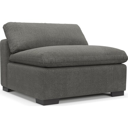 Plush Core Comfort Armless Chair - Living Large Charcoal