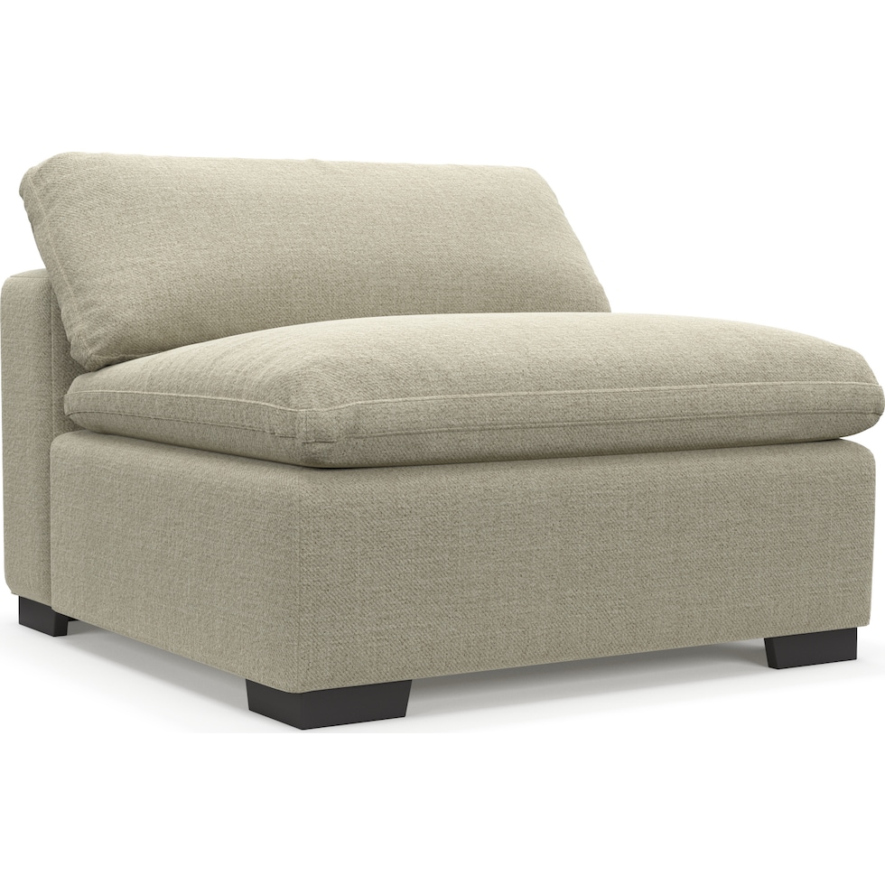 plush gray armless chair   