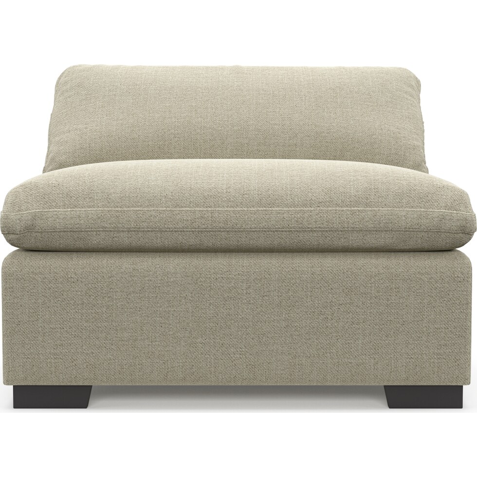 plush gray armless chair   