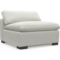 plush gray armless chair   