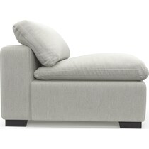 plush gray armless chair   