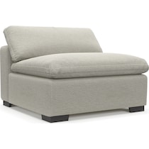 plush gray armless chair   