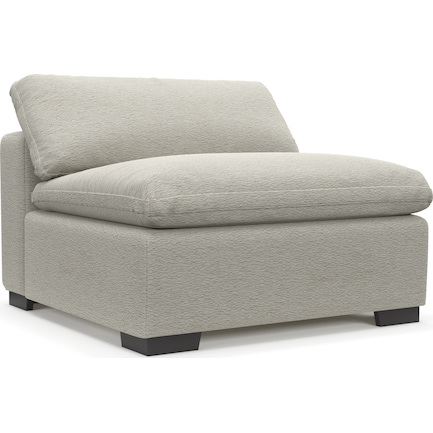 Plush Feathered Comfort Armless Chair - Everton Grey