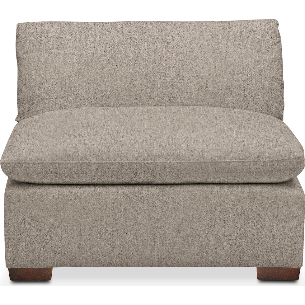 plush gray armless chair   