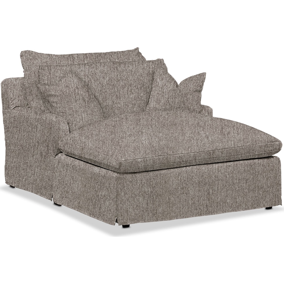 plush gray chaise   