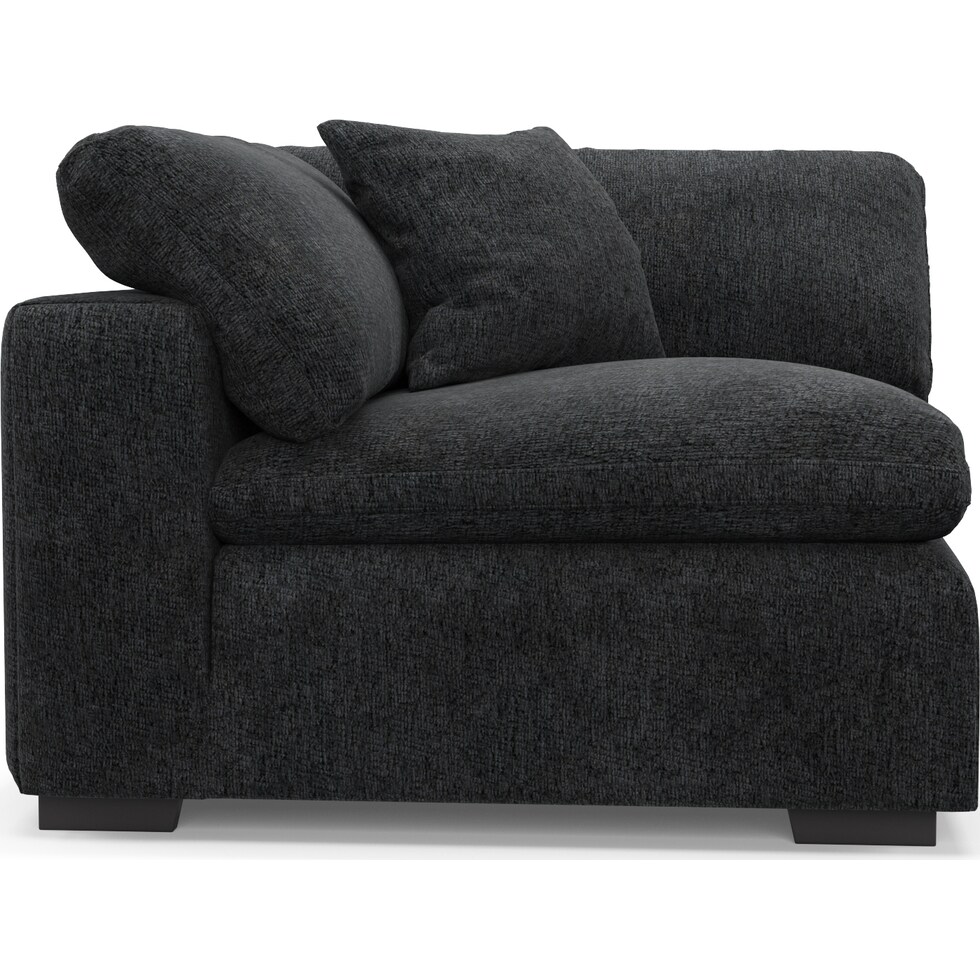 plush gray corner chair   