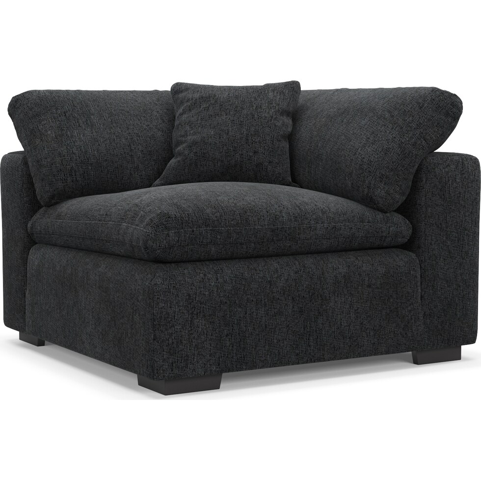 plush gray corner chair   