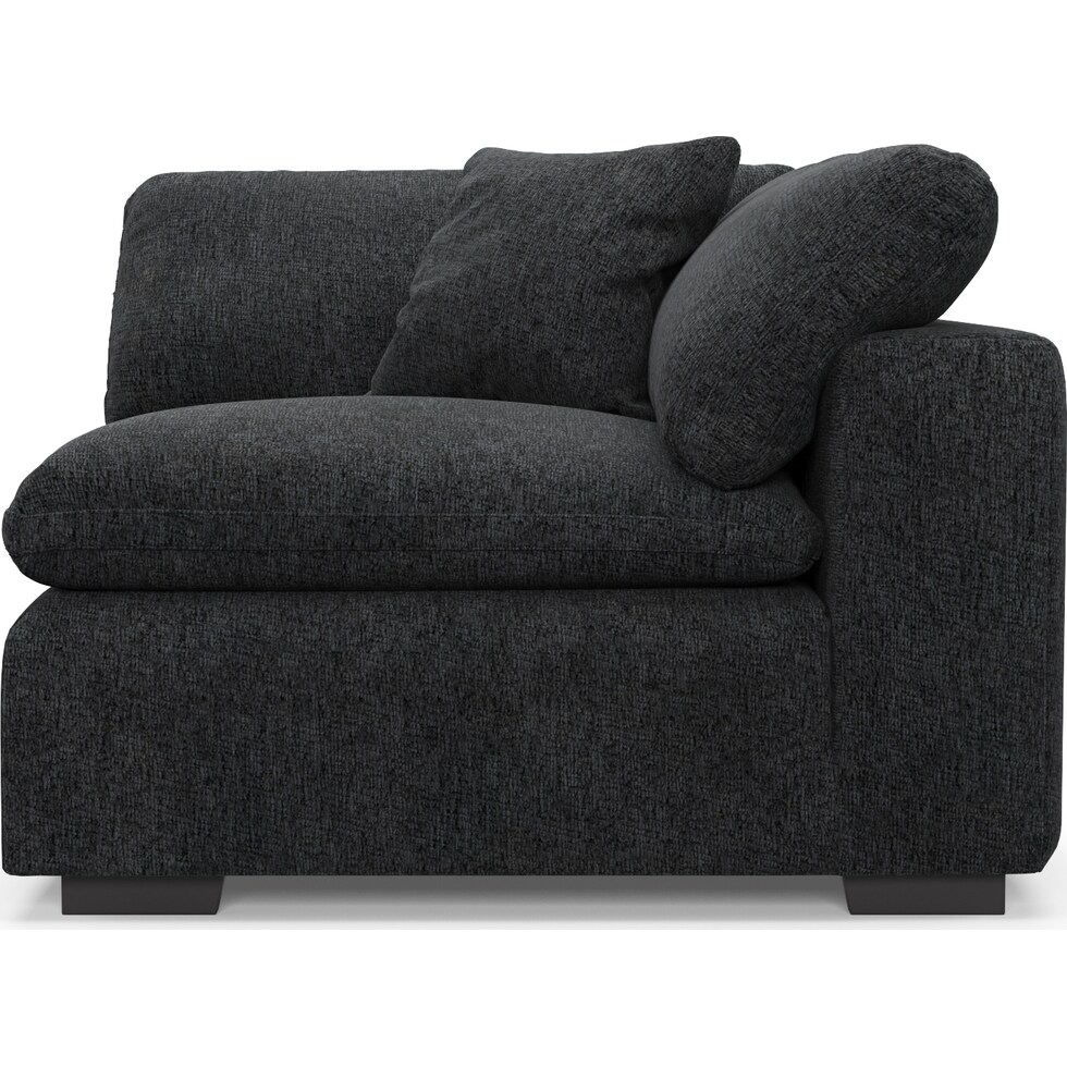 plush gray corner chair   