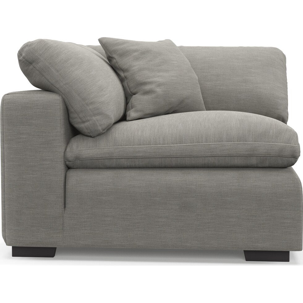plush gray corner chair   